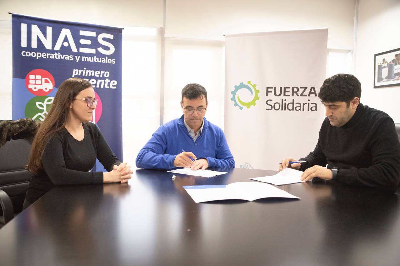 FUERZA SOLIDARIA FIRMÓ UN CONVENIO CON EL INAES PARA FINANCIACIÓN DE COOPERATIVAS