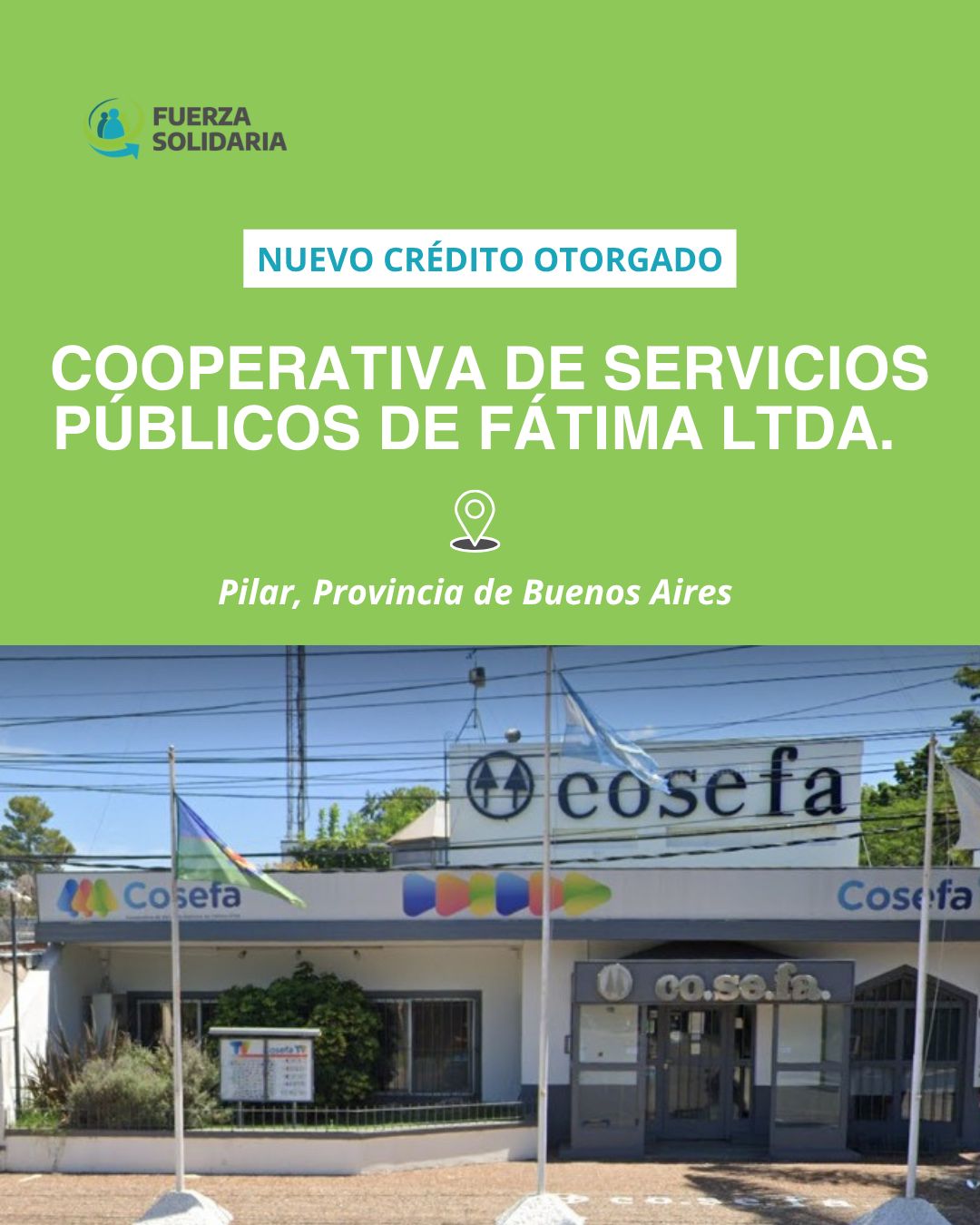NUEVO CRÉDITO A LA COOPERATIVA DE SERVICIOS PÚBLICOS DE FÁTIMA LTDA. COSEFA
